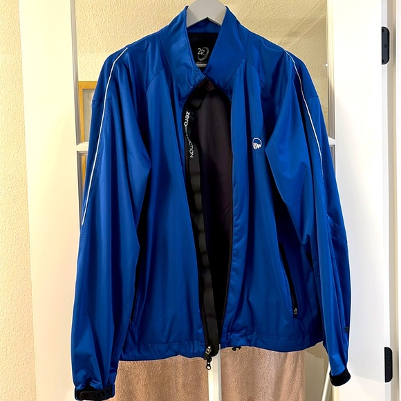 Zero Restriction golf rain jacket windbreaker blue L - Picture 1 of 8
